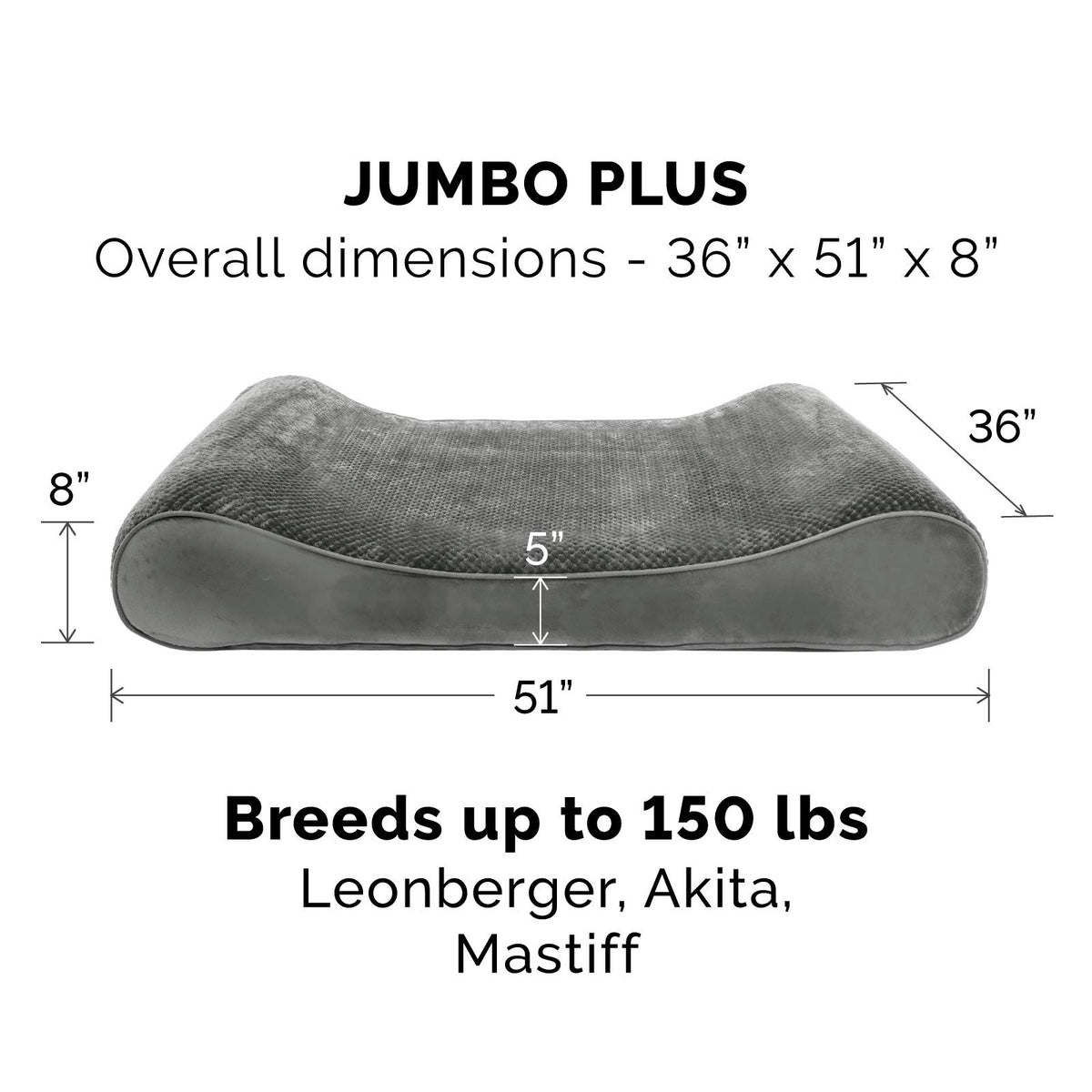 Furhaven Pet Bed Mat in Jumbo Plus, Minky Plush & Velvet (Gray)