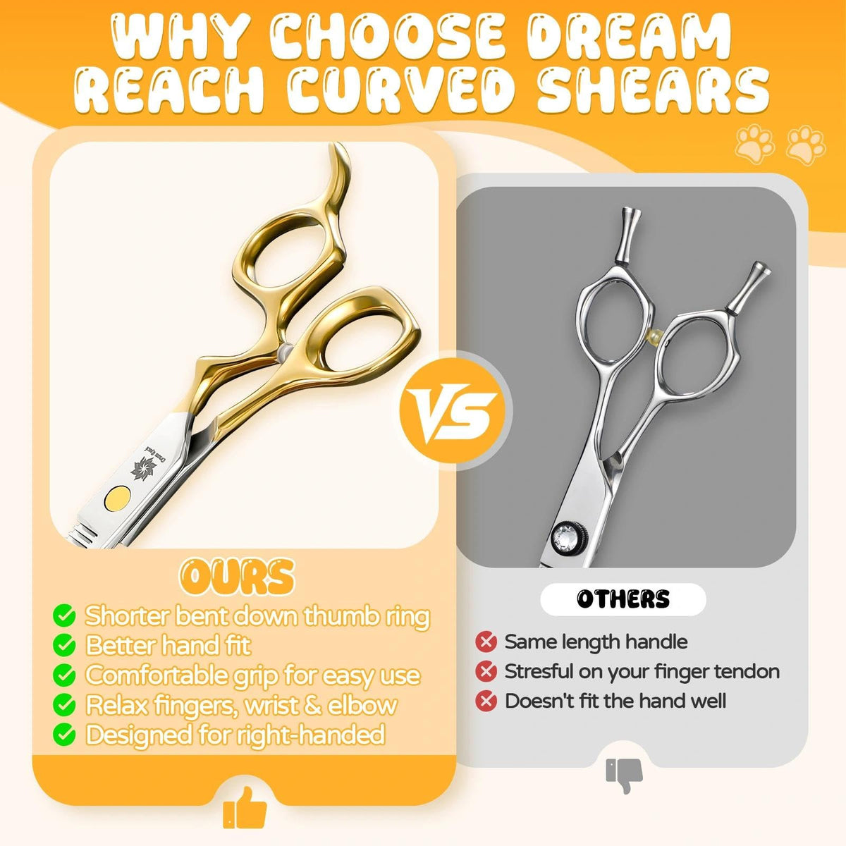 Dream Reach Scissors in 6.95 inch, Gold