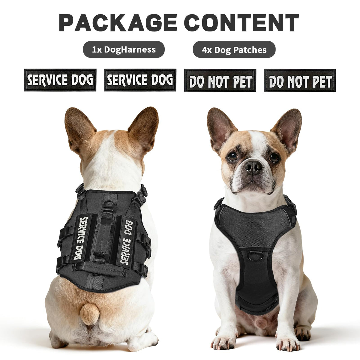Jane Shine Animal Harness in S(Neck:14-18",Chest:17-24"), Black