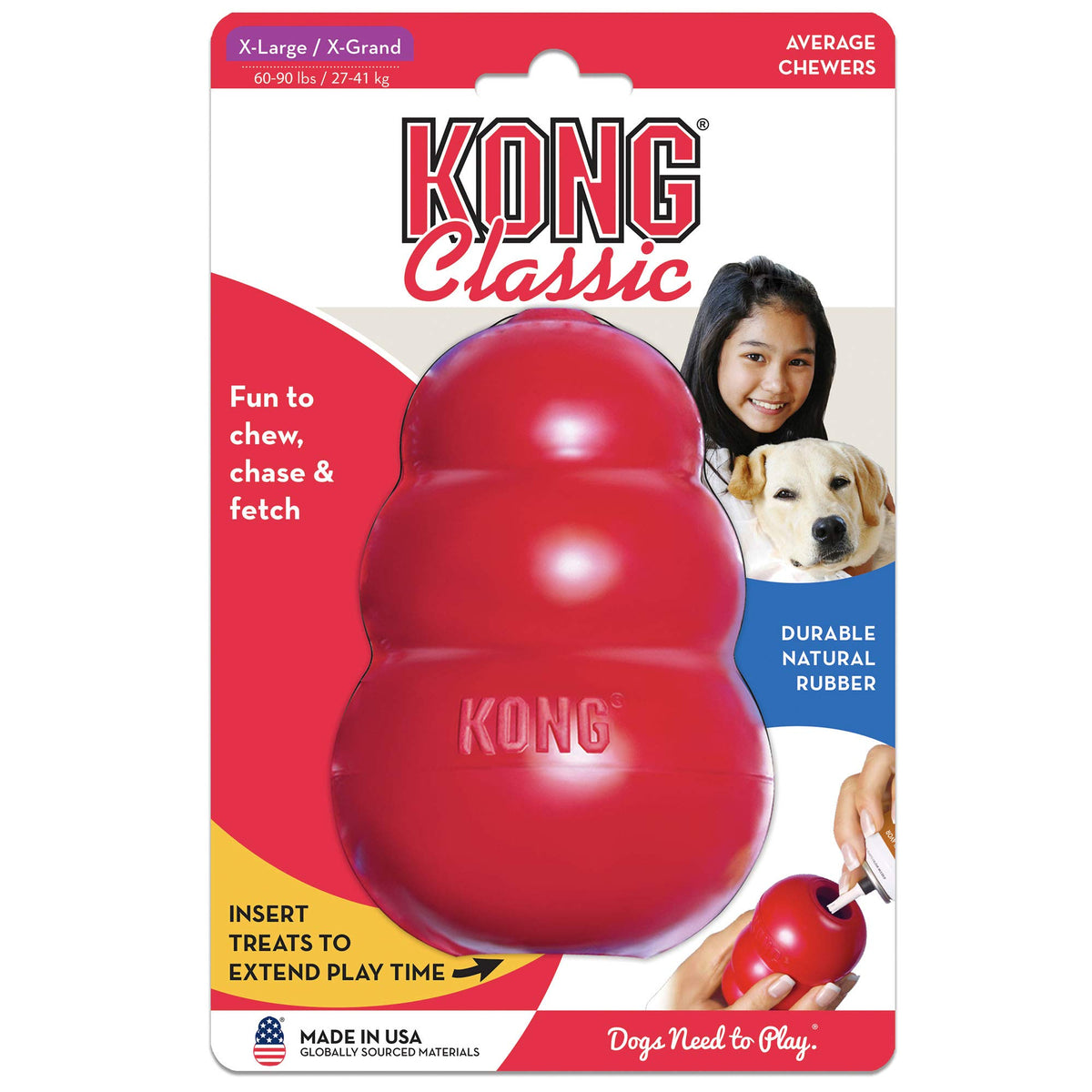 KONG Pet Toy in X-Large (Pack of 1), Red