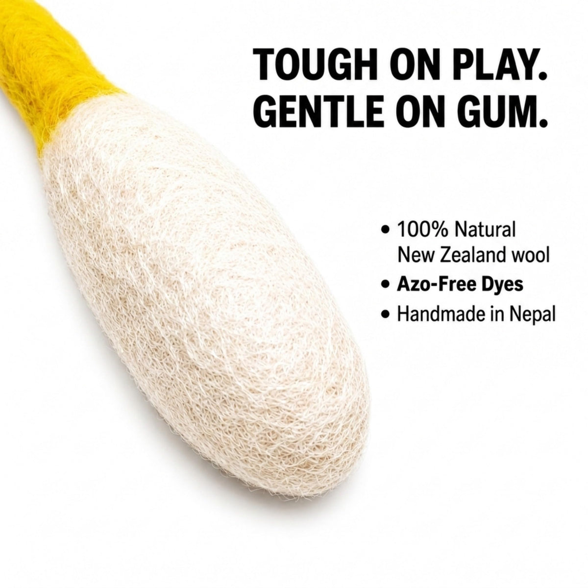 Glaciart One Pet Toy in Regular, Yellow Swabs