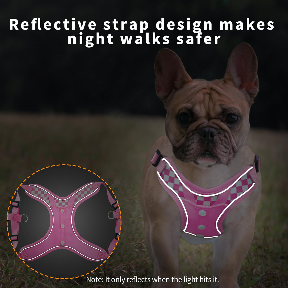 SAEGYPET Animal Harness in Medium, Pink (denim)