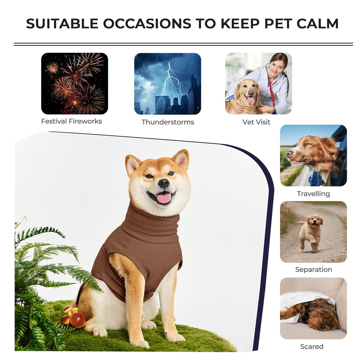 Haloumoning Pet Apparel in X-Small, Coffee