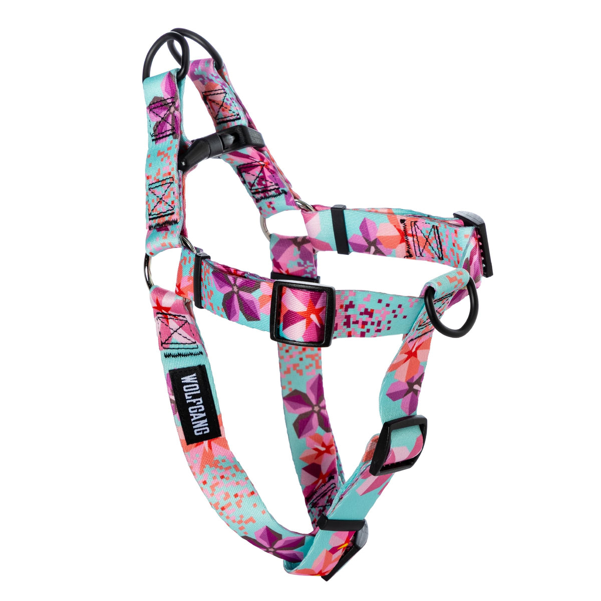 Wolfgang Man & Beast Animal Harness in Small (5/8 Inch x 12-18 Inch), DigiFloral Print