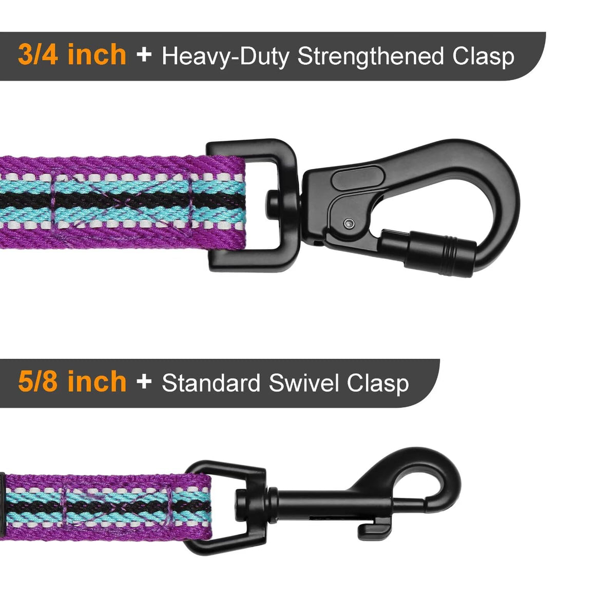 Didog Leash in 3/4''x 6 FT, Mixed-Blue