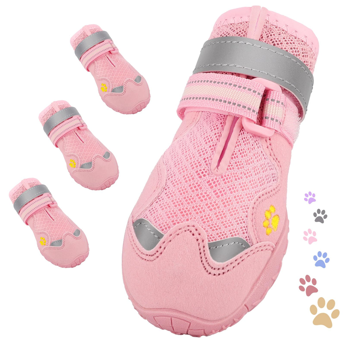FISHOAKY Paw Hoof Protector in Size 2: 1.77''x2.3''(W*L), Pink