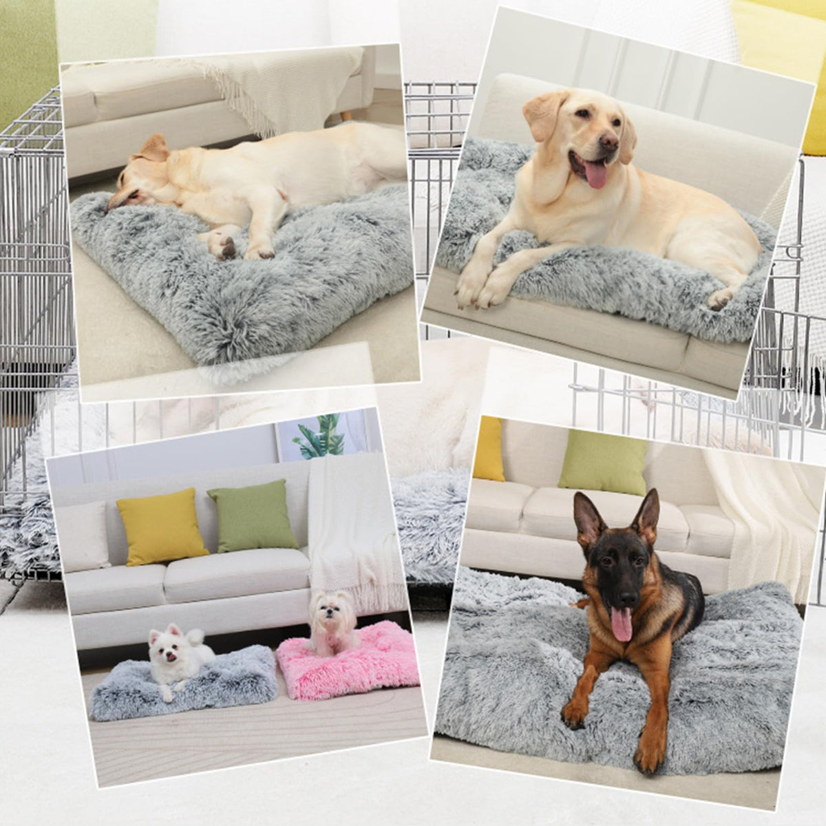 BECNBEAU Pet Bed Mat in S, Greyish White
