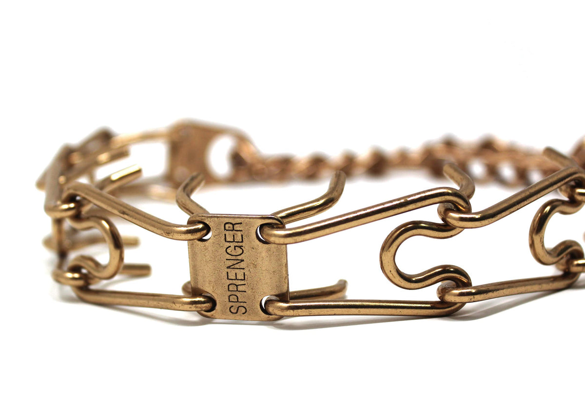 Herm Sprenger Animal Collar in 23in (58cm) x 3.2mm, Gold