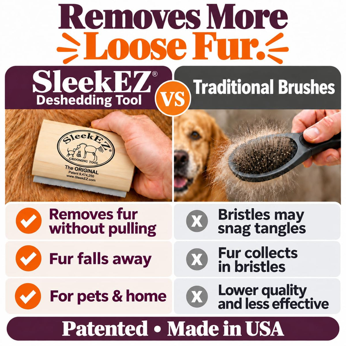 SleekEZ Hair Brush in 5 Inch, Multi-colored
