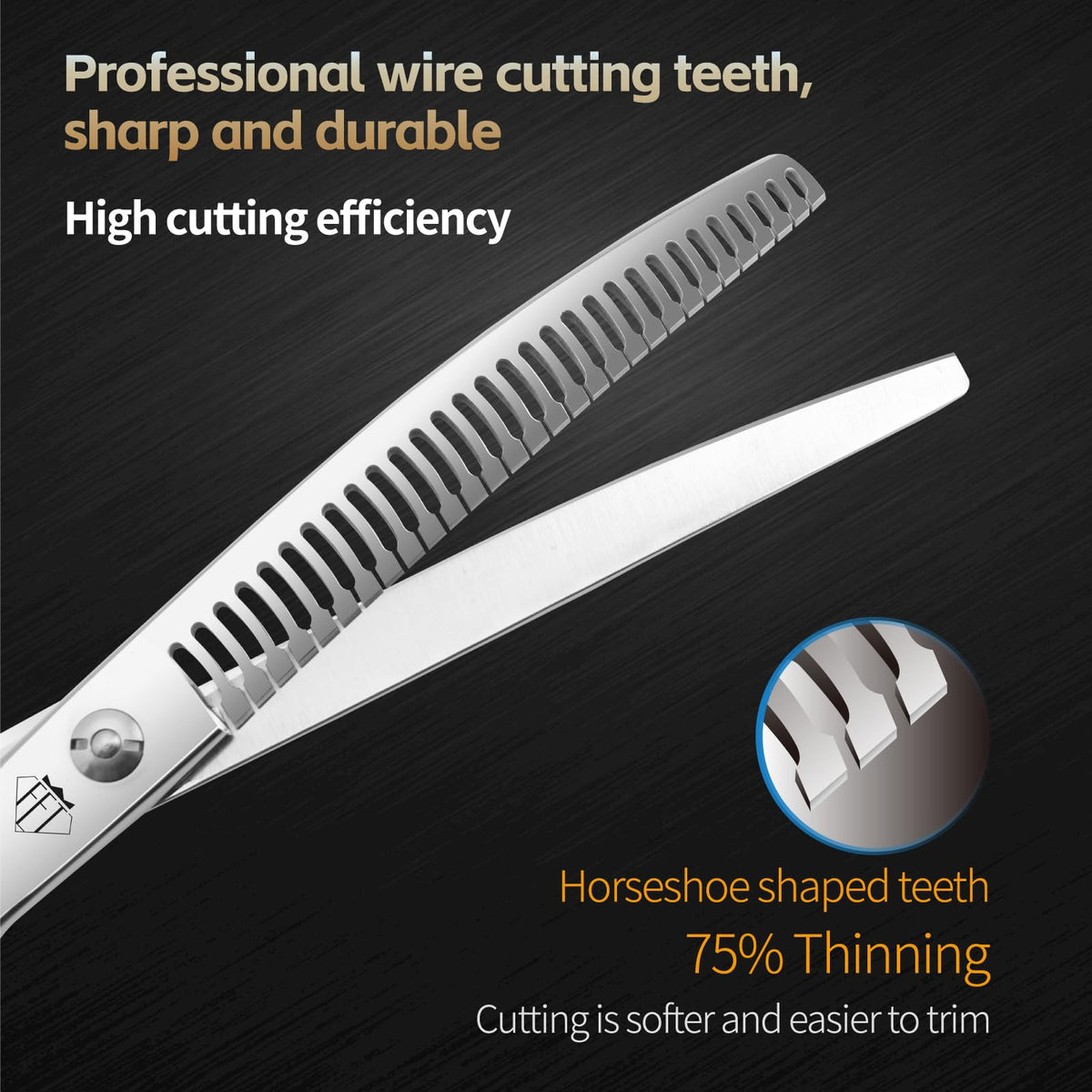 FENICE TOTEM Scissors in 6.5 inch, Curved Chunker