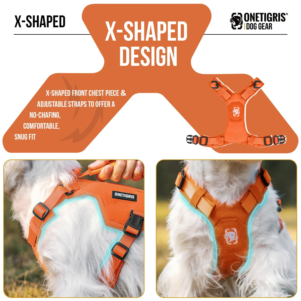 ONETIGRIS Animal Harness in XS, Orange