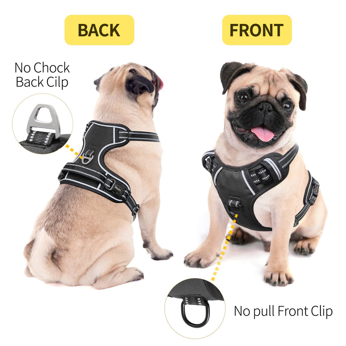 HEELE Animal Harness in S, Black