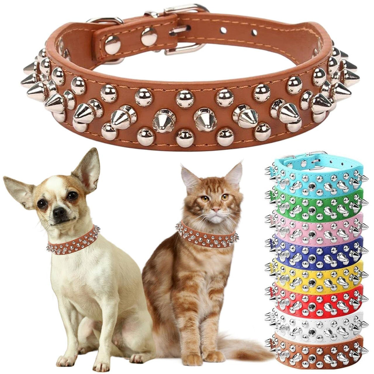 PSPORT Animal Collar in XXS(Neck 6-8"), Brown