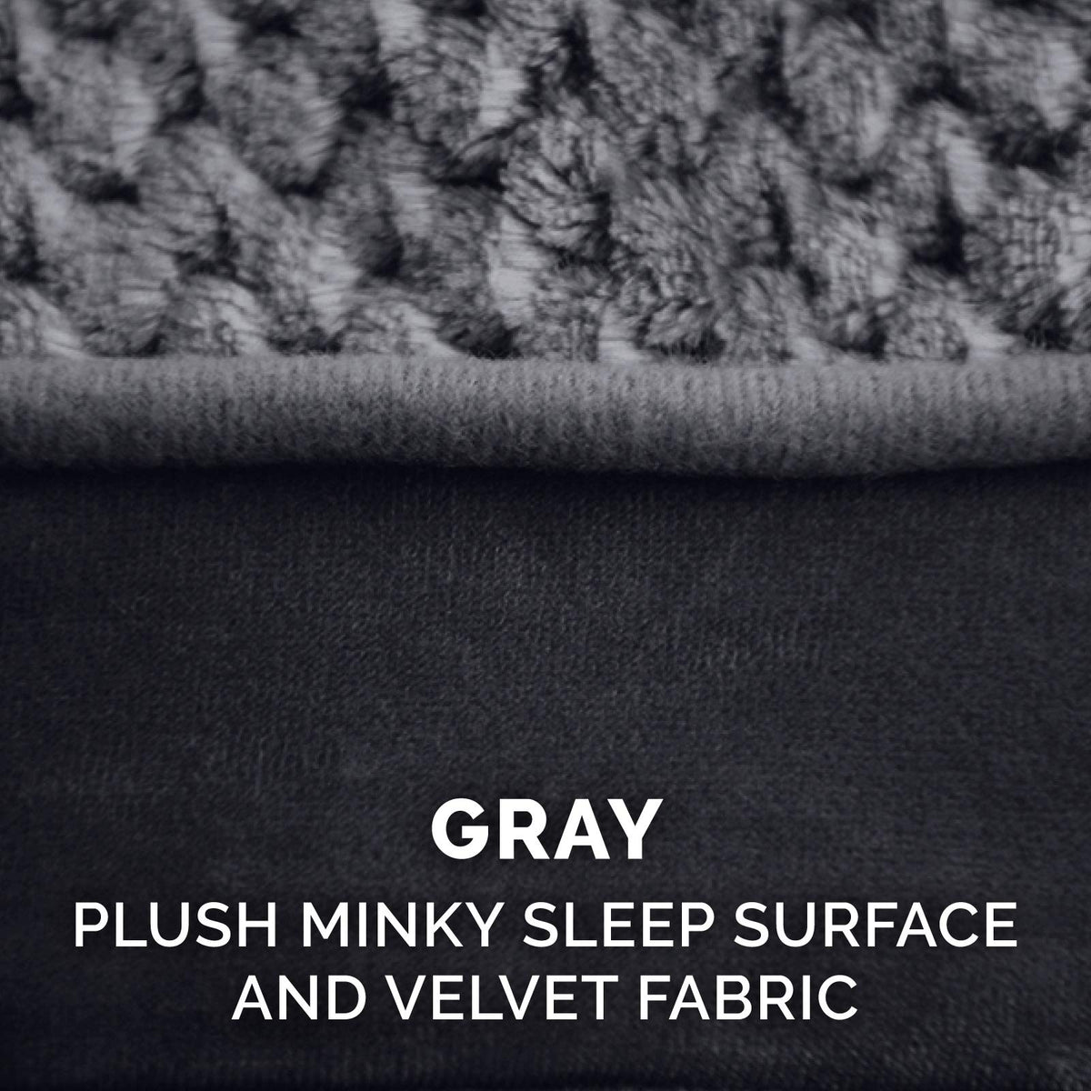 Furhaven Pet Bed Mat in Large, Minky Plush & Velvet (Gray)