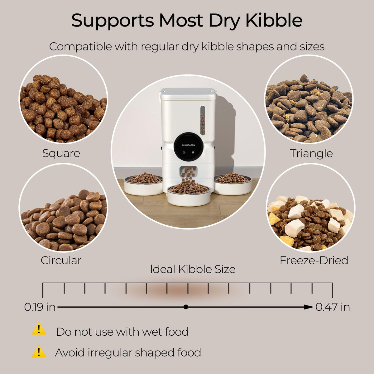 Chloraeon Pet Feeder in Warm White