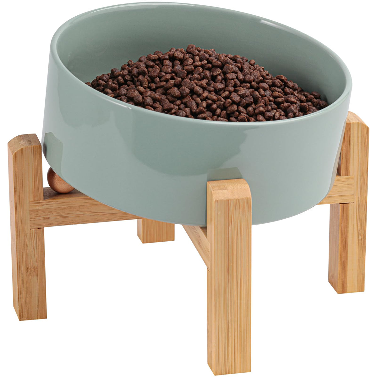DJJJOOYS Pet Feeder in Slanted Small Dog Bowl, Light Green