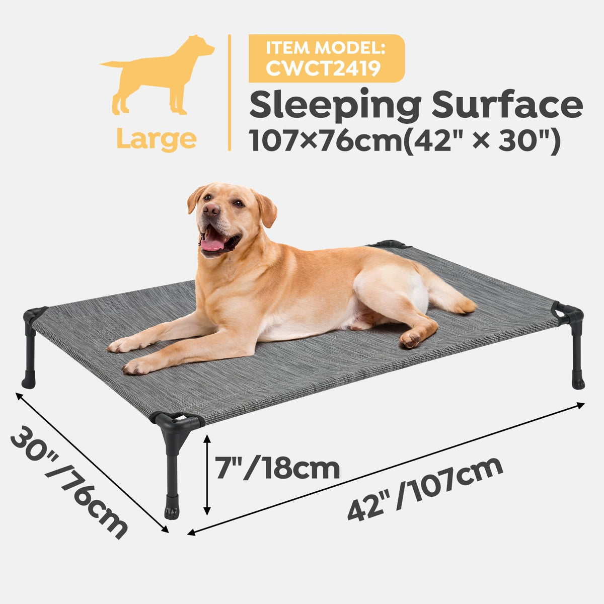 Veehoo Pet Bed Mat in 42.0"L x 30.0"W x 7.0"Th, 2Packs- Black Silver