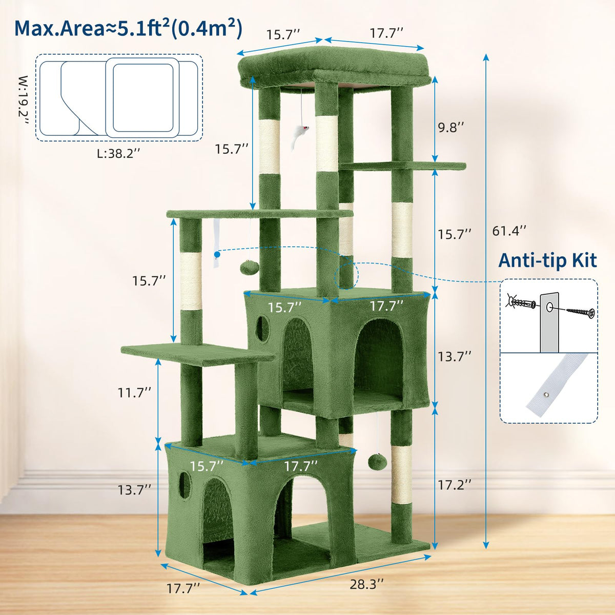 OUTLANE Pet Activity Structure in Green, Green