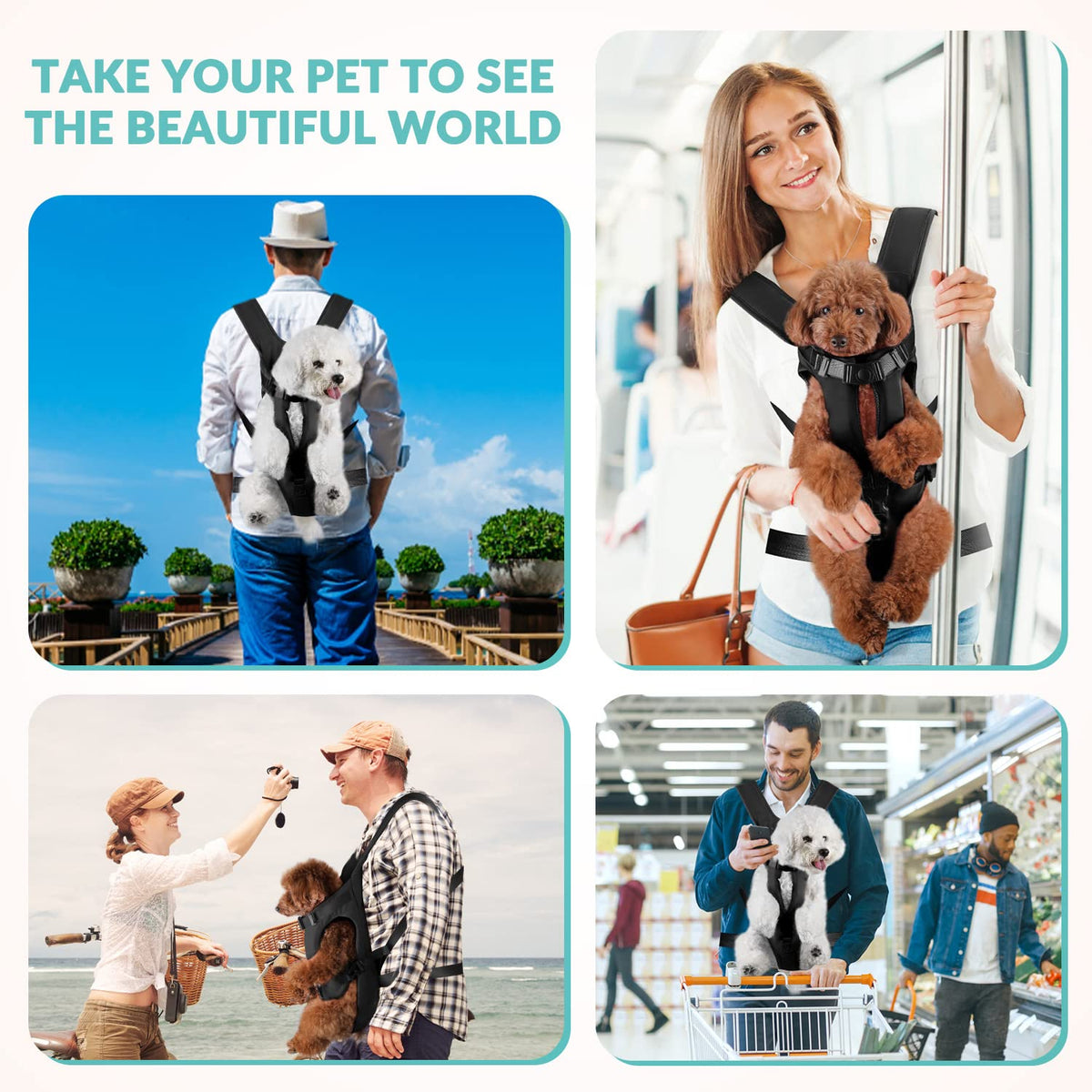 Lukovee Animal Carrier in Small, Black