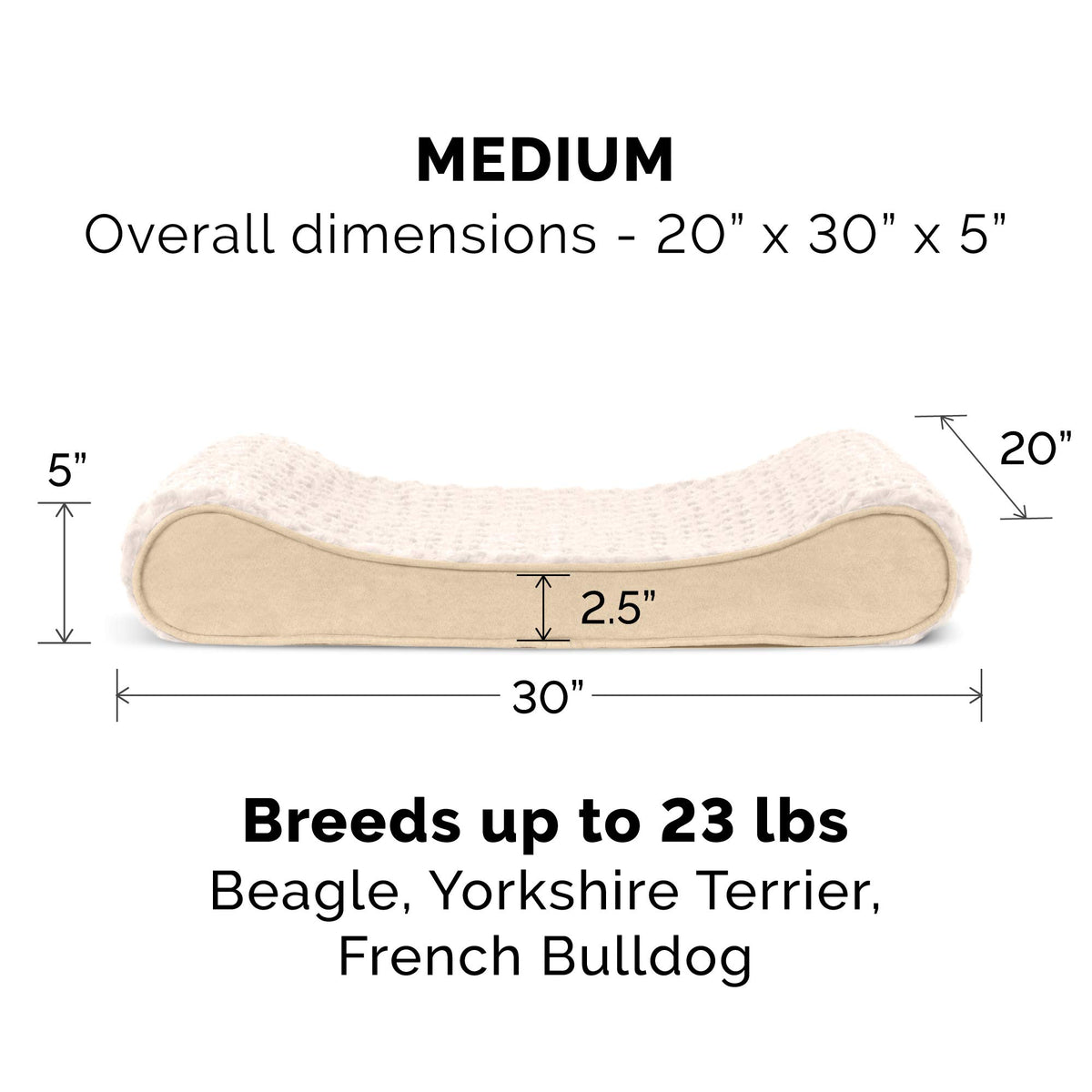 Furhaven Pet Bed Mat in Medium, Ultra Plush (Cream)