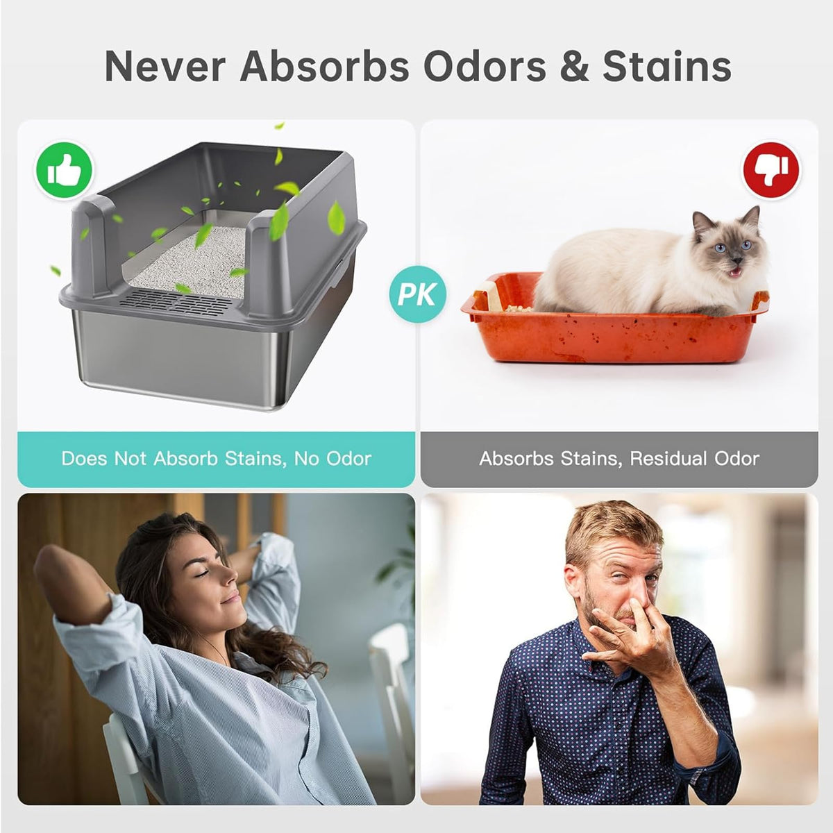 WoofiGo Litter Box in X-Large, 25-Mid Grey