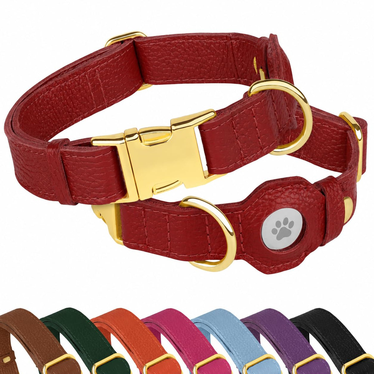 BUDKAS Animal Collar in XS, 9"-12" Neck Fit, Red