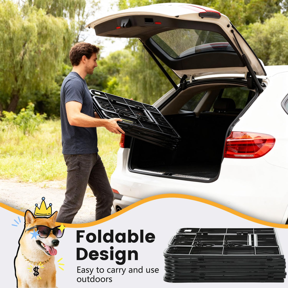 FDW Pet Playpen in Black