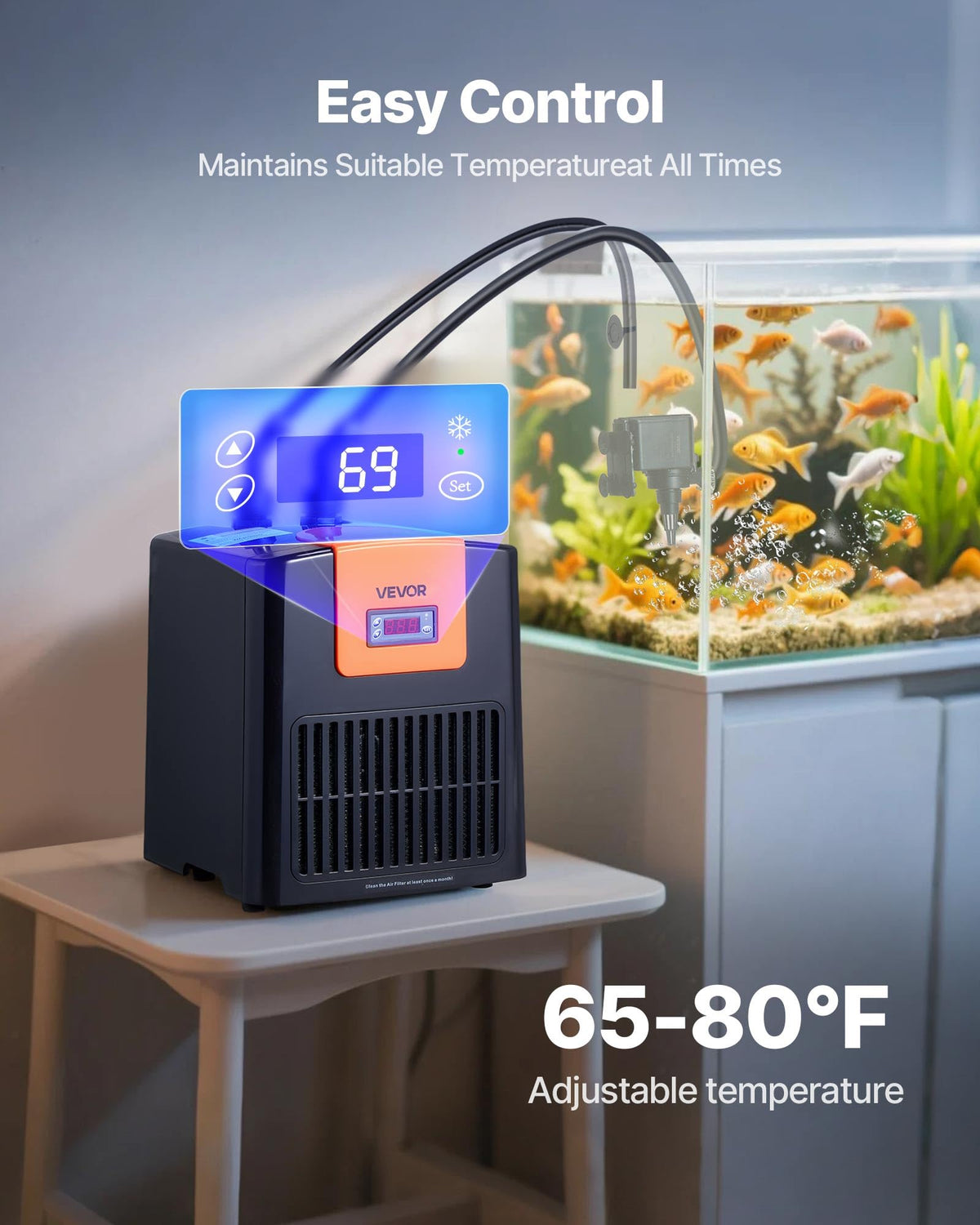 VEVOR Vivarium in 1/10 HP - Upgrade, Black