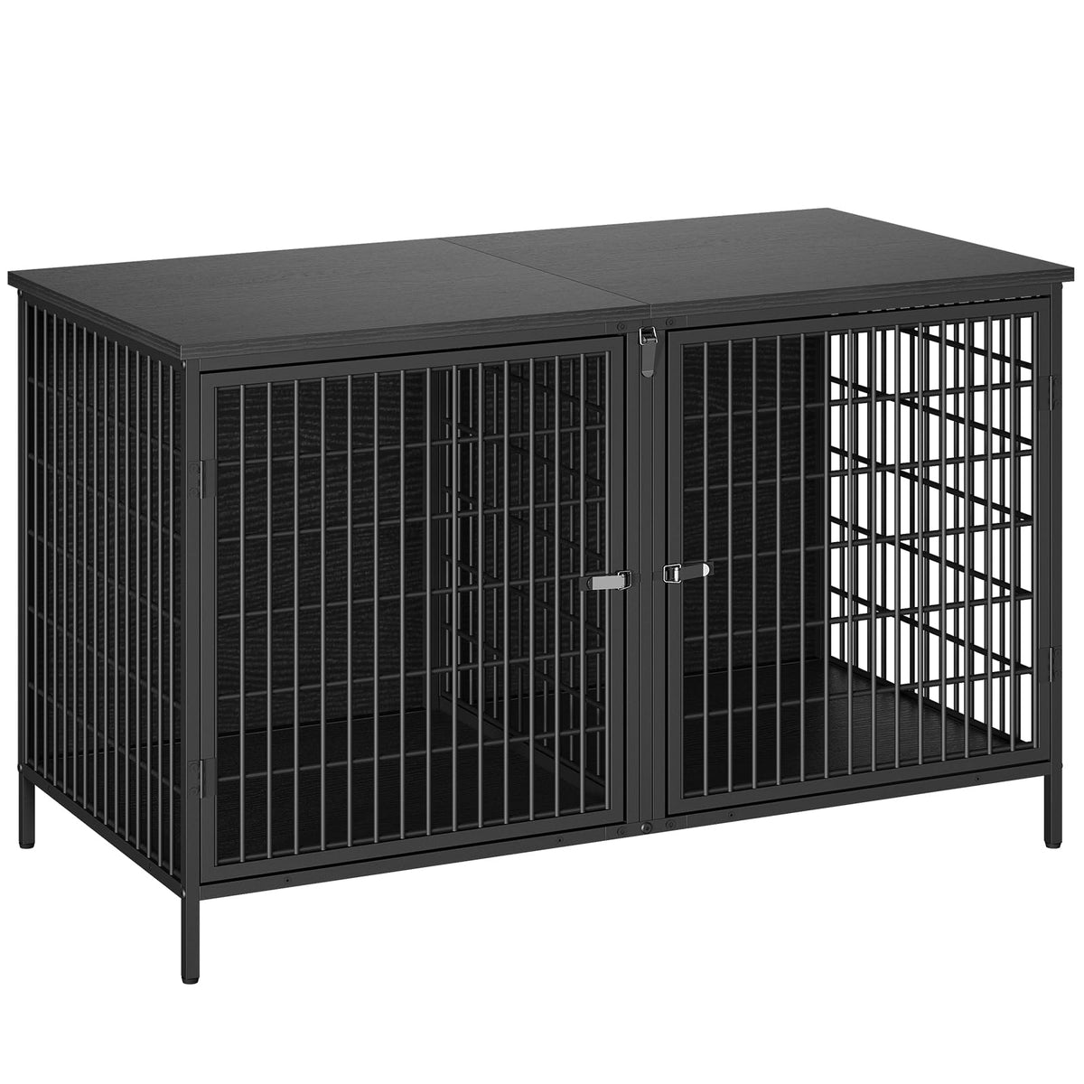 MAHANCRIS Animal Cage in 43.3"L x 21.7"W x 26.4"H, Black