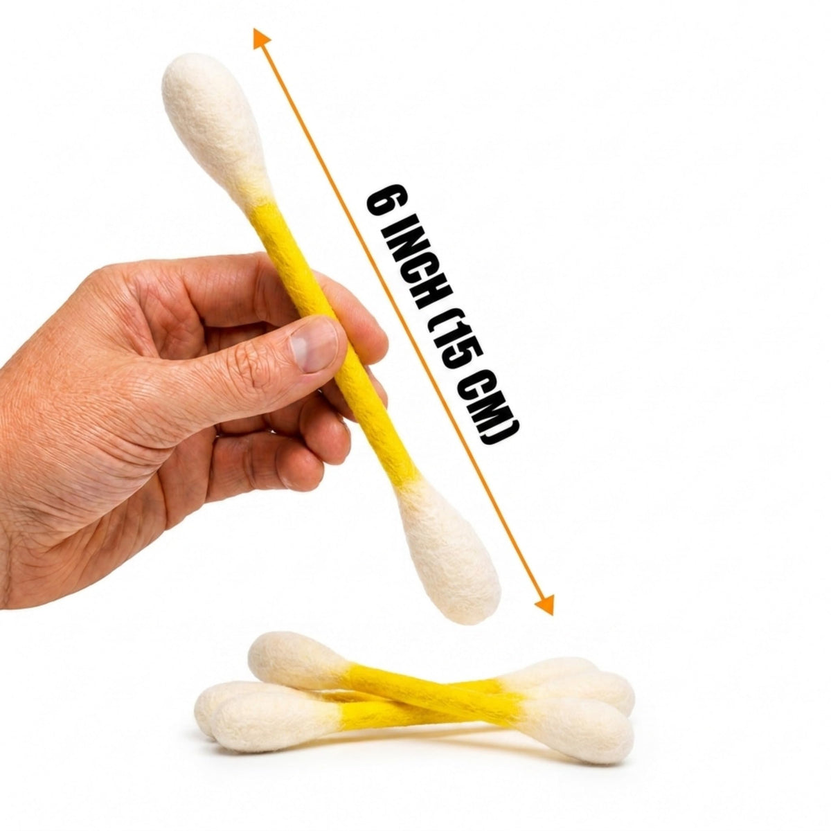 Glaciart One Pet Toy in Regular, Yellow Swabs