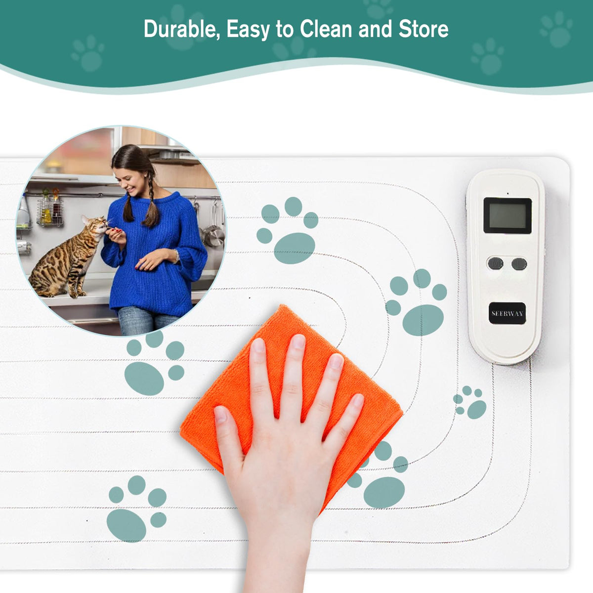 SEERWAY Pet Supplies in 22"x 14" Small, Transparent