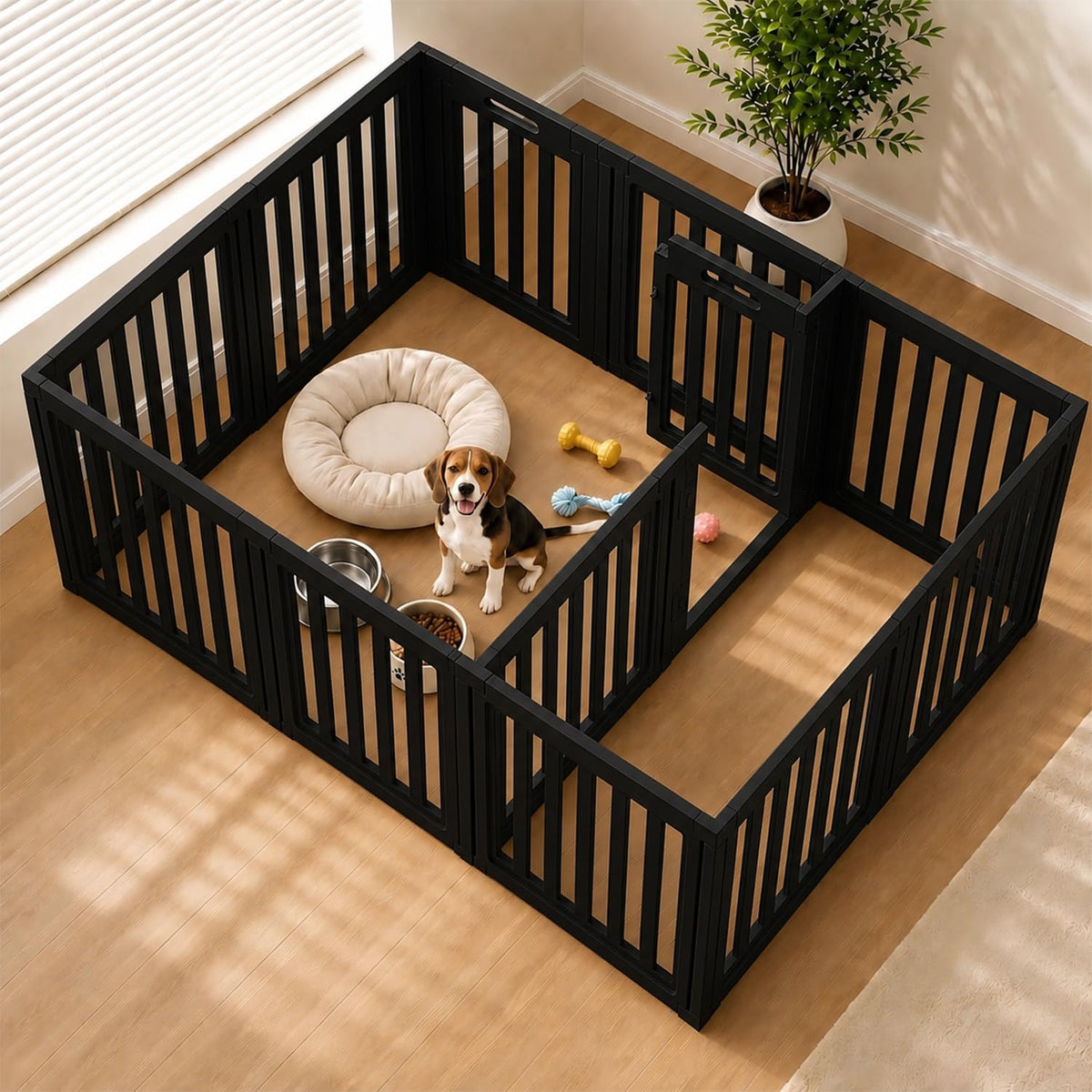 everfront Pet Playpen in 30", Black