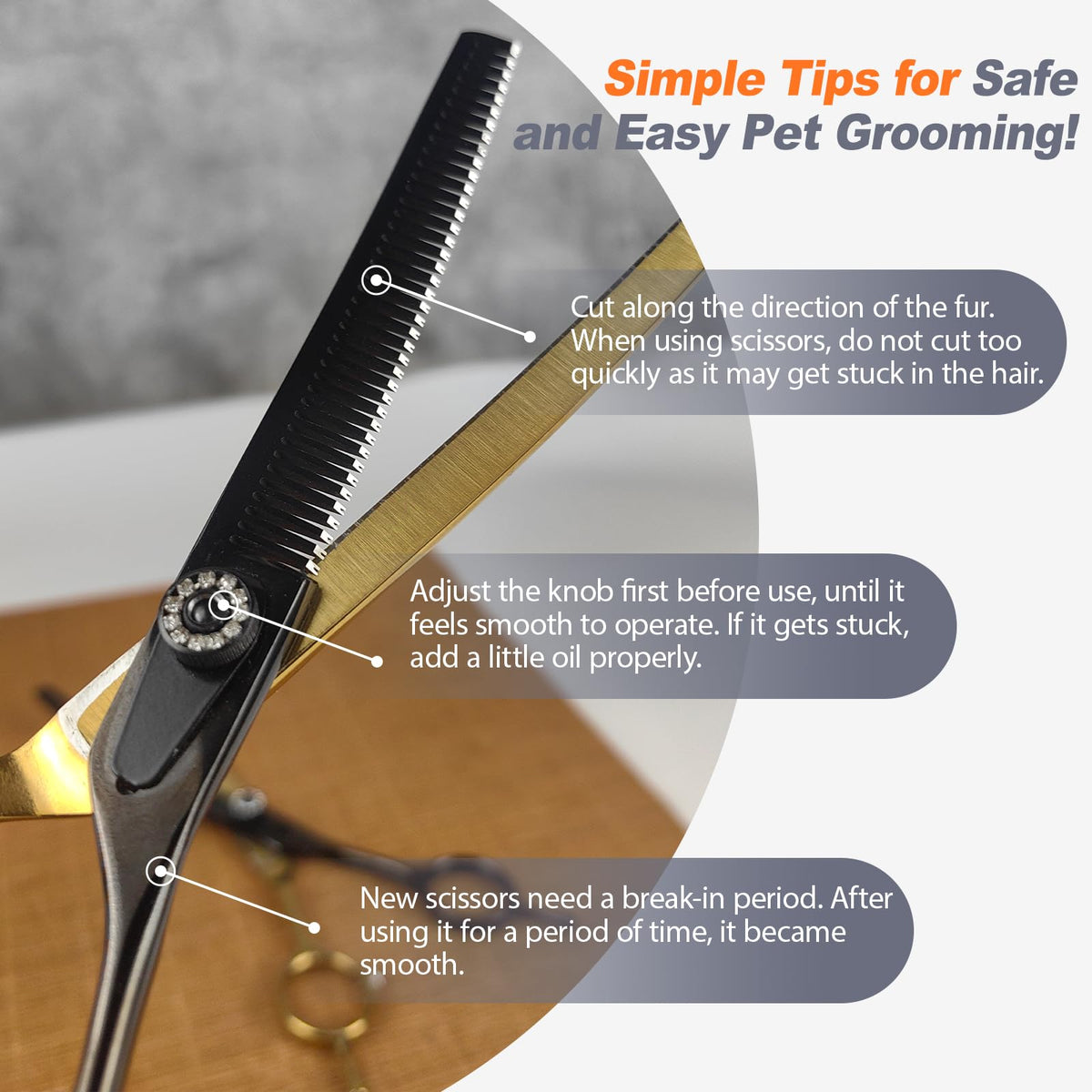 hyzrqwyw Scissors in 1 piece - Curved Blender, Black Gold