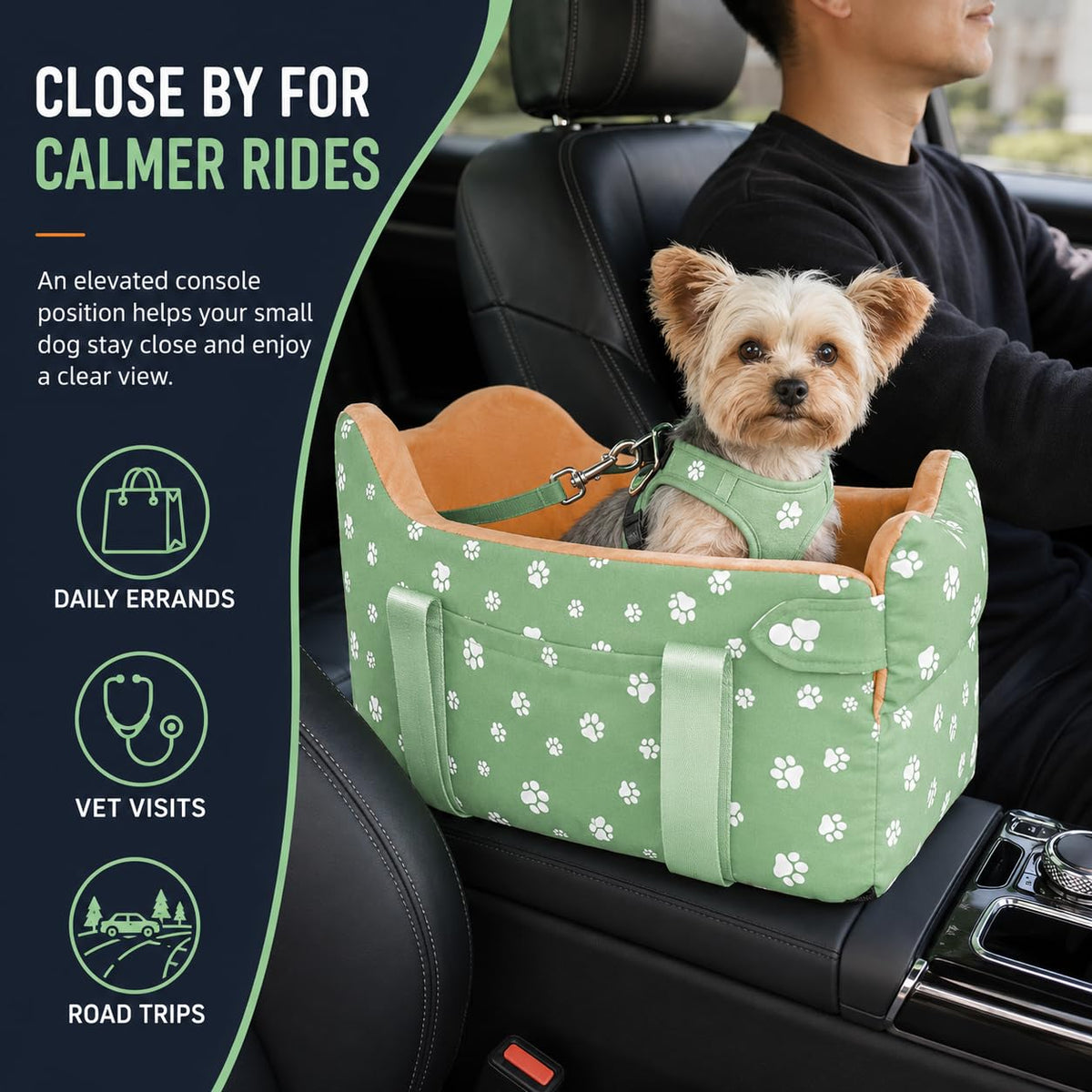 Cullaby Pet Seat in Small, Green