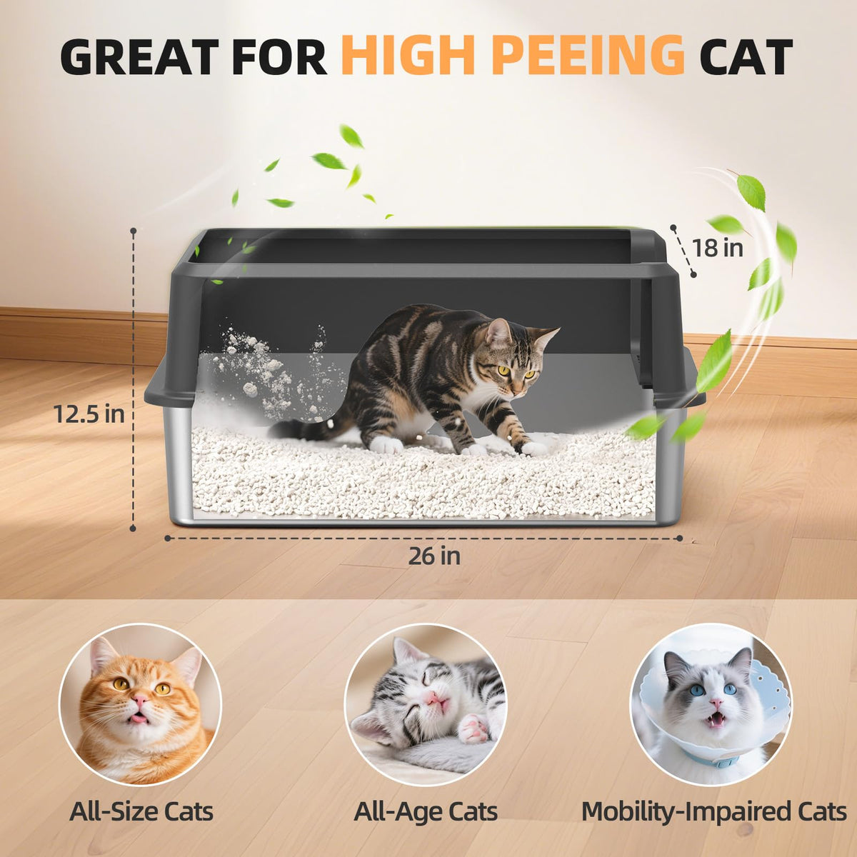 WoofiGo Litter Box in X-Large, 1 - Dark Gray (Pack of 1)