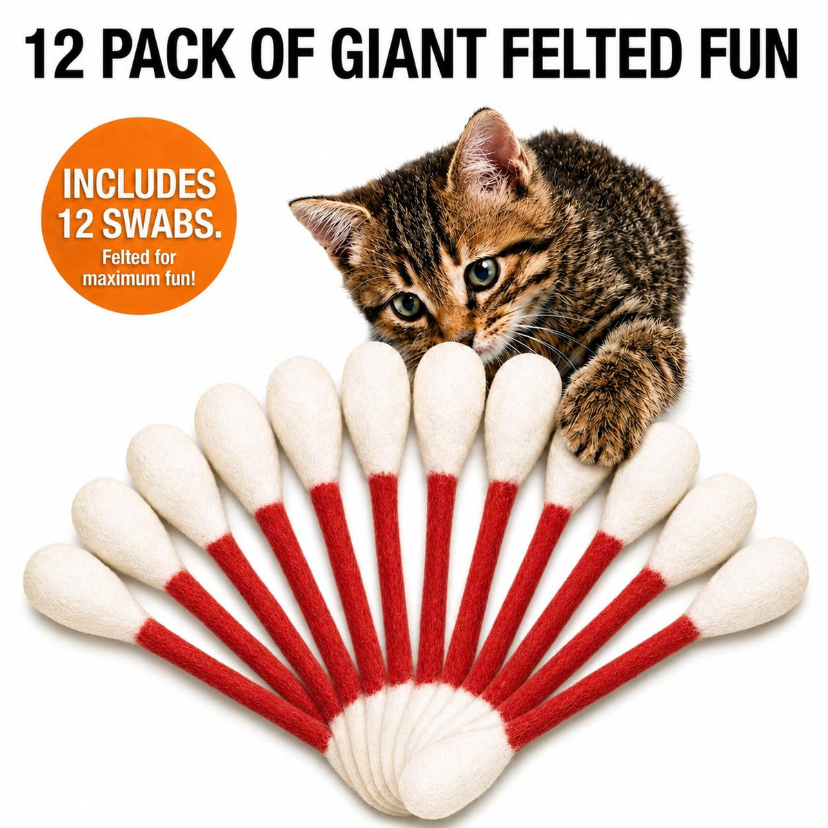Glaciart One Pet Toy in Regular, Red Swabs 12pcs