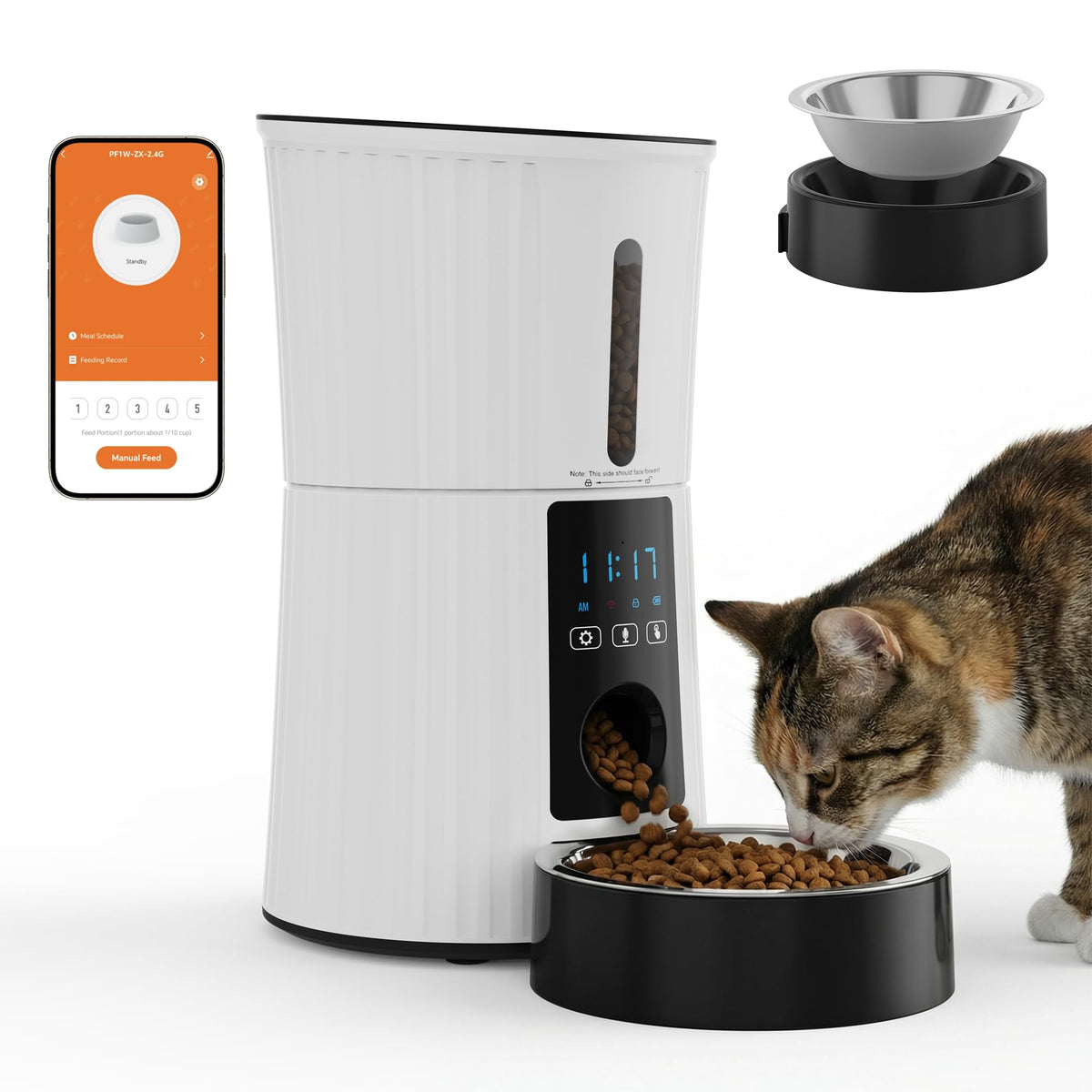 DUMOS Pet Feeder in 4L-WiFi, Modern White