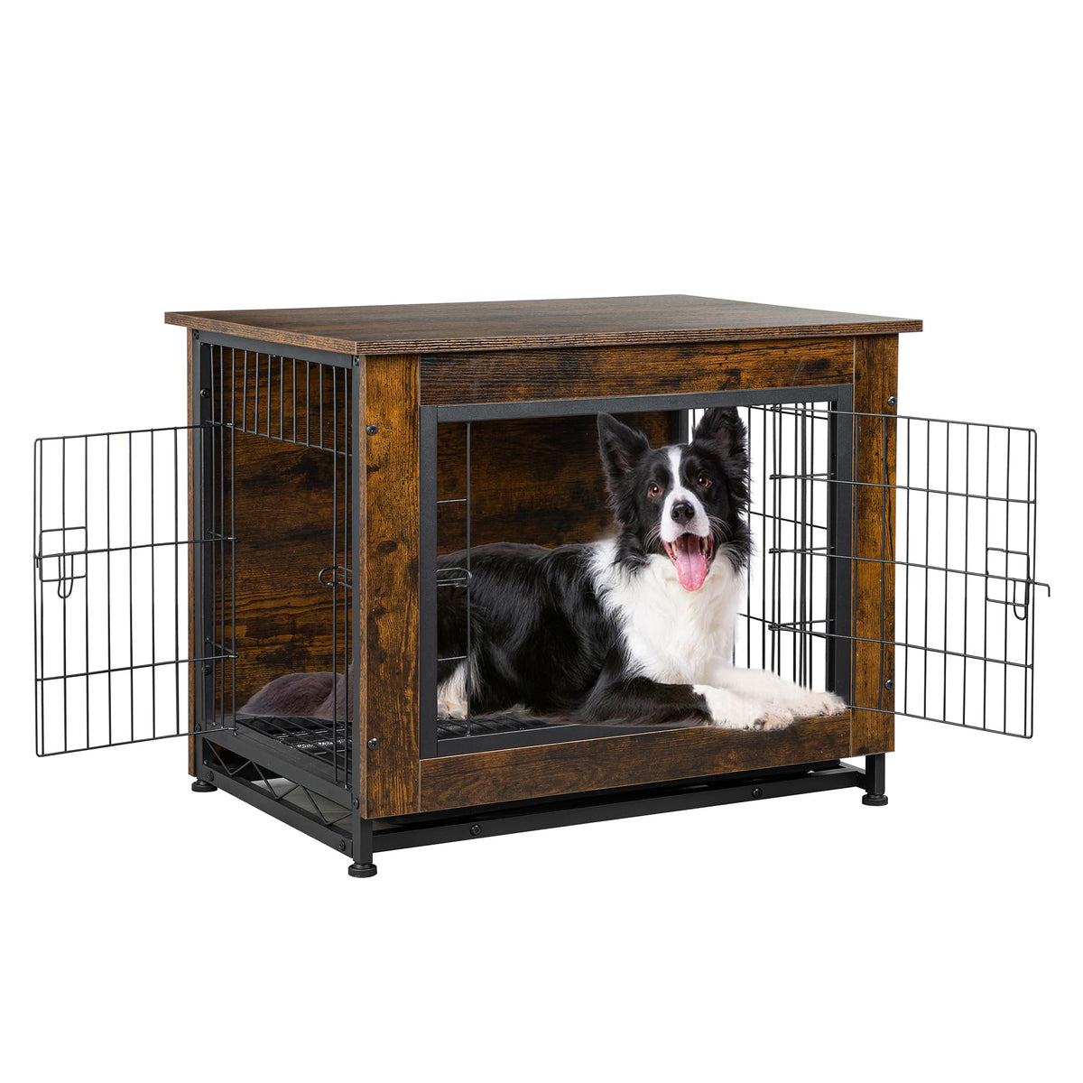 Shintenchi Animal Cage in 38.6" L*25.6" W*26.8" H, Brown
