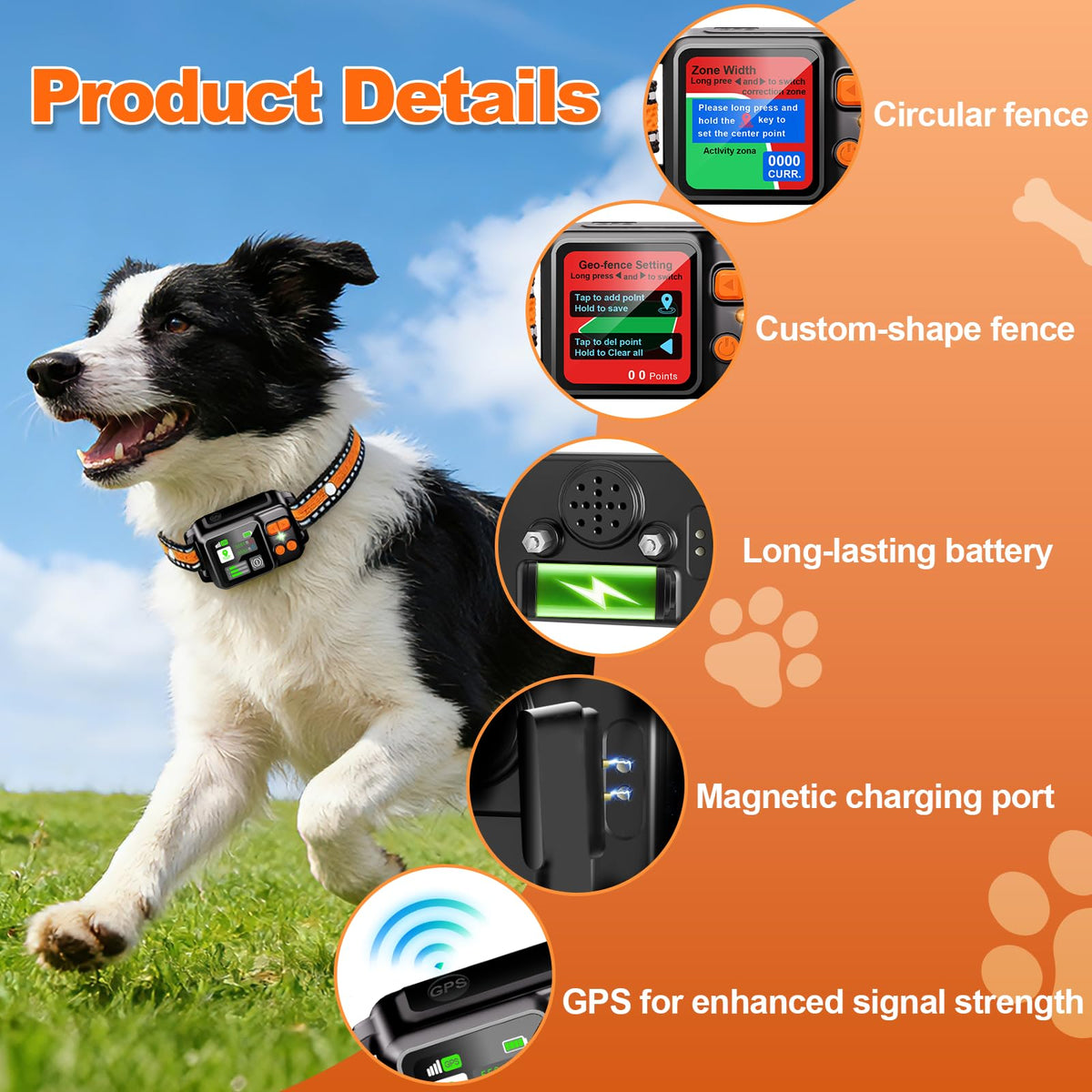 DJNFGQ Animal Collar in Orange*2