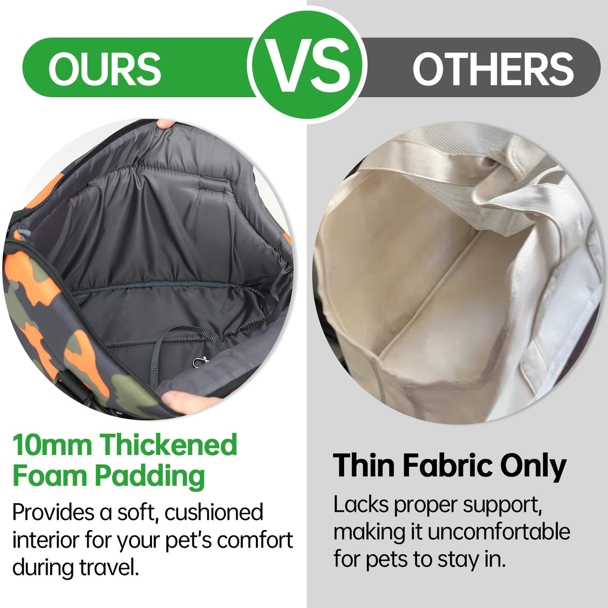 DELTAMANN Animal Carrier in 23.0"L x 6.0"W x 12.6"H, Camouflage Green