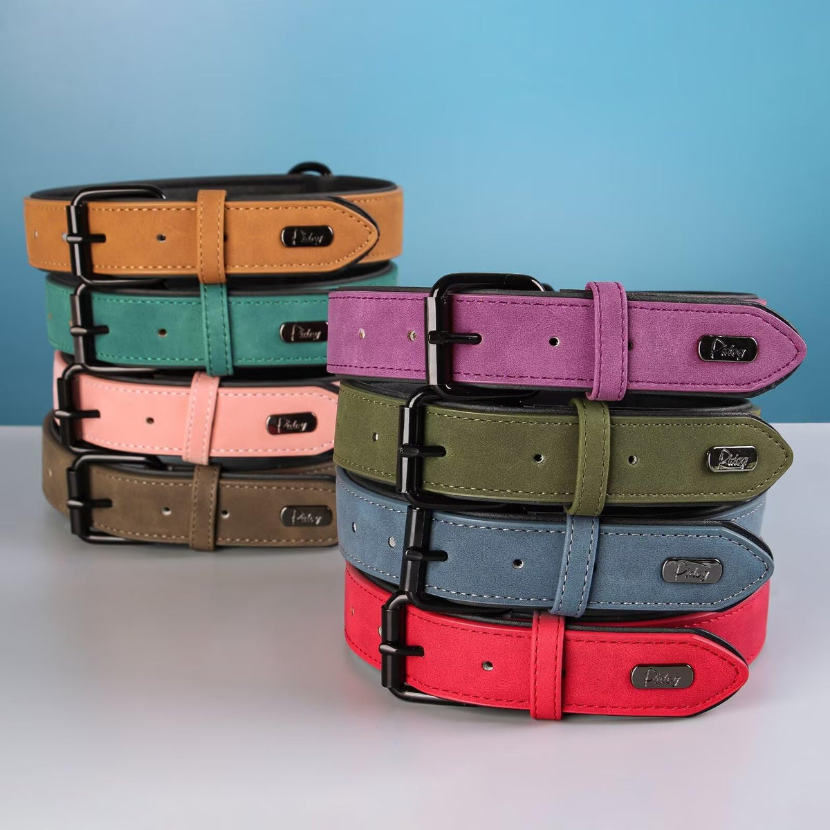 Didog Animal Collar in M: Fit Neck 11-14"(10-20 lbs), Dark Green