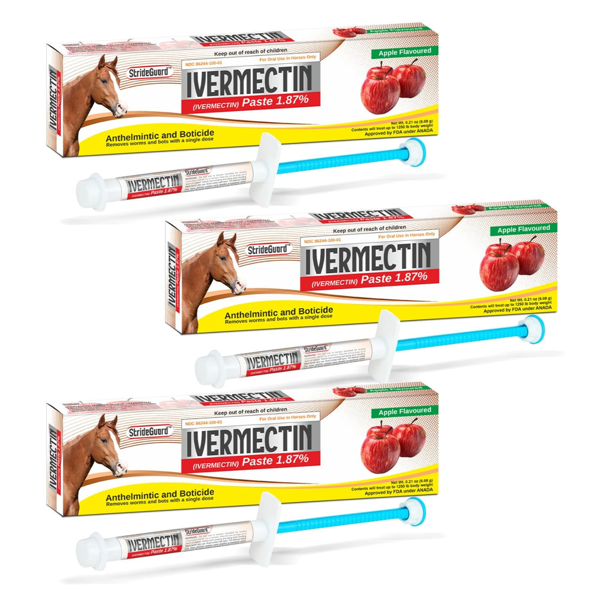 StrideGuard Animal Medication in 3 PACK, Yallow