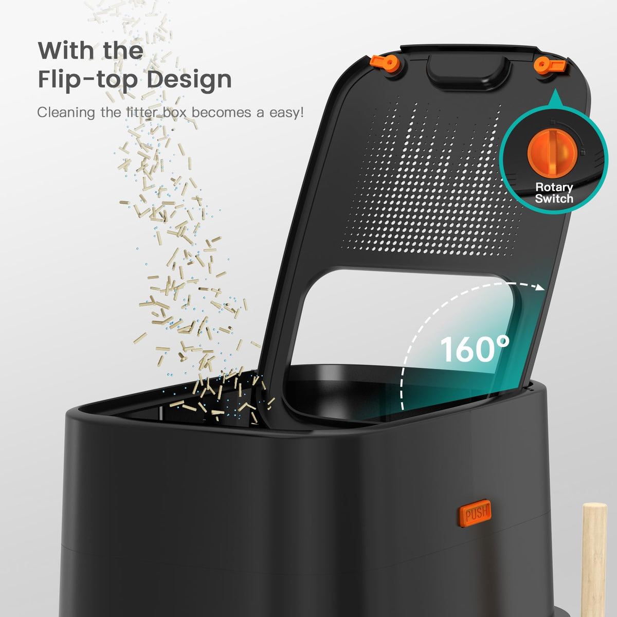WoofiGo Litter Box in X-Large, V-Black