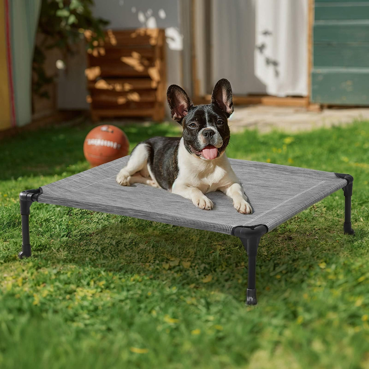 Veehoo Pet Bed Mat in 32.0"L x 25.0"W x 7.0"Th, Black Silver