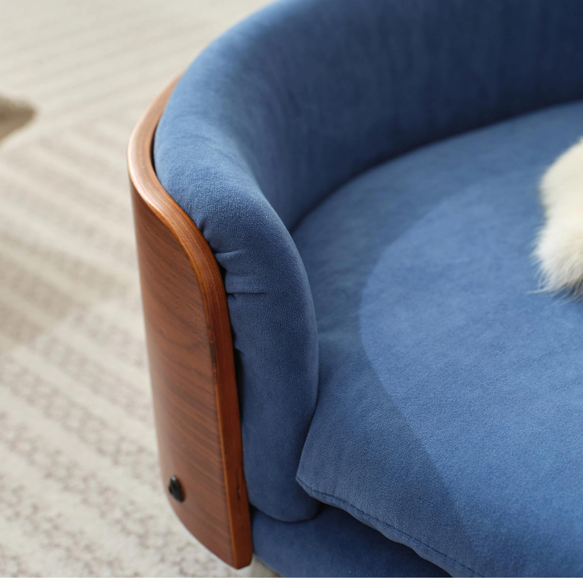 Trygoal Pet Bed Mat in 26.38, Dark Blue & Walnut