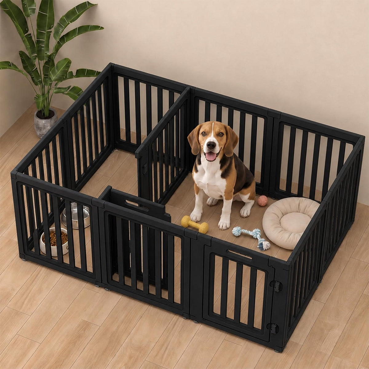 everfront Pet Playpen in 24", Black