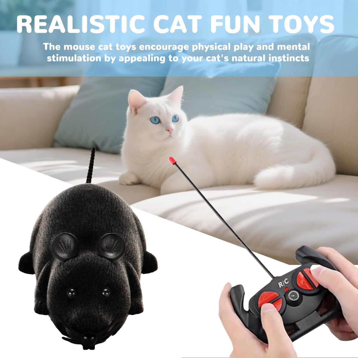 Pixibond Pet Toy in 15 x 9 x 7cm/5.9 x 3.5 x 2.8inch, Black