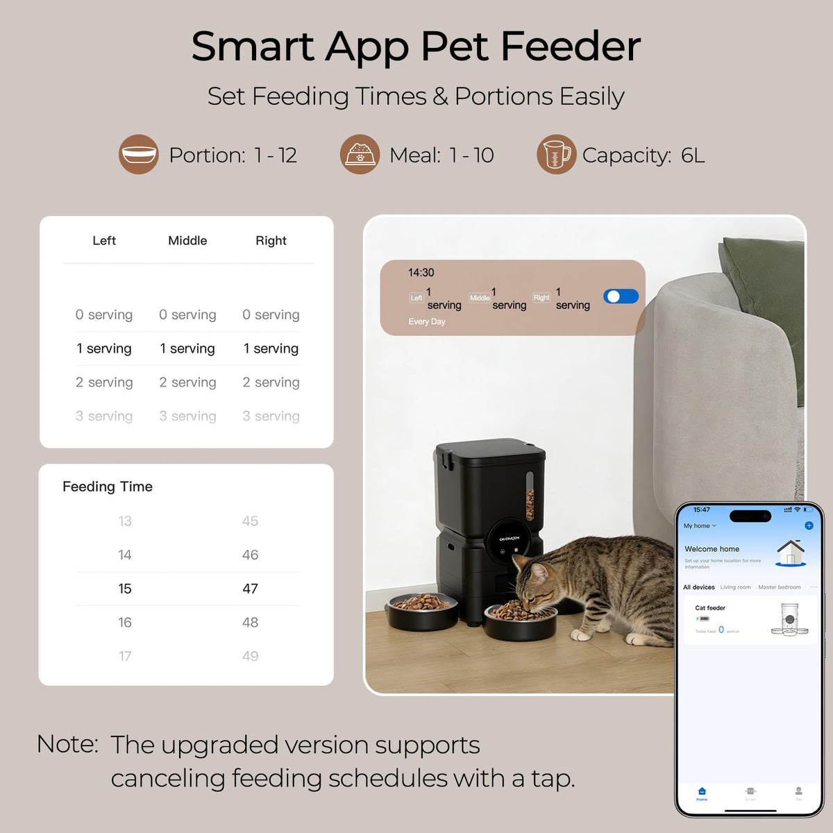 Chloraeon Pet Feeder in Black