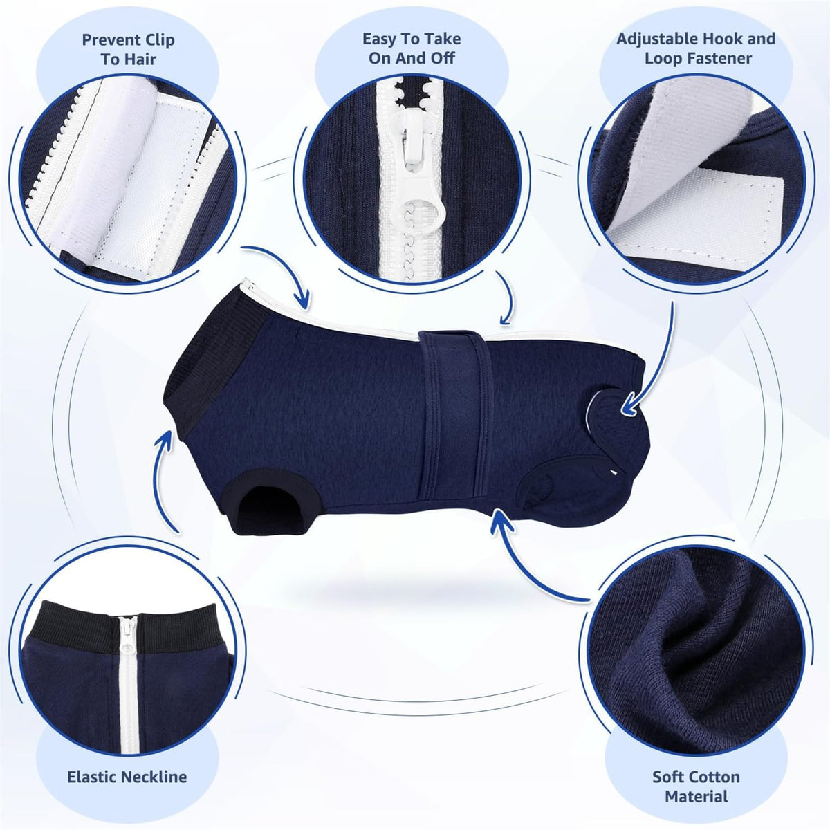 SlowTon Pet Apparel in X-Small, 2.Dark Blue