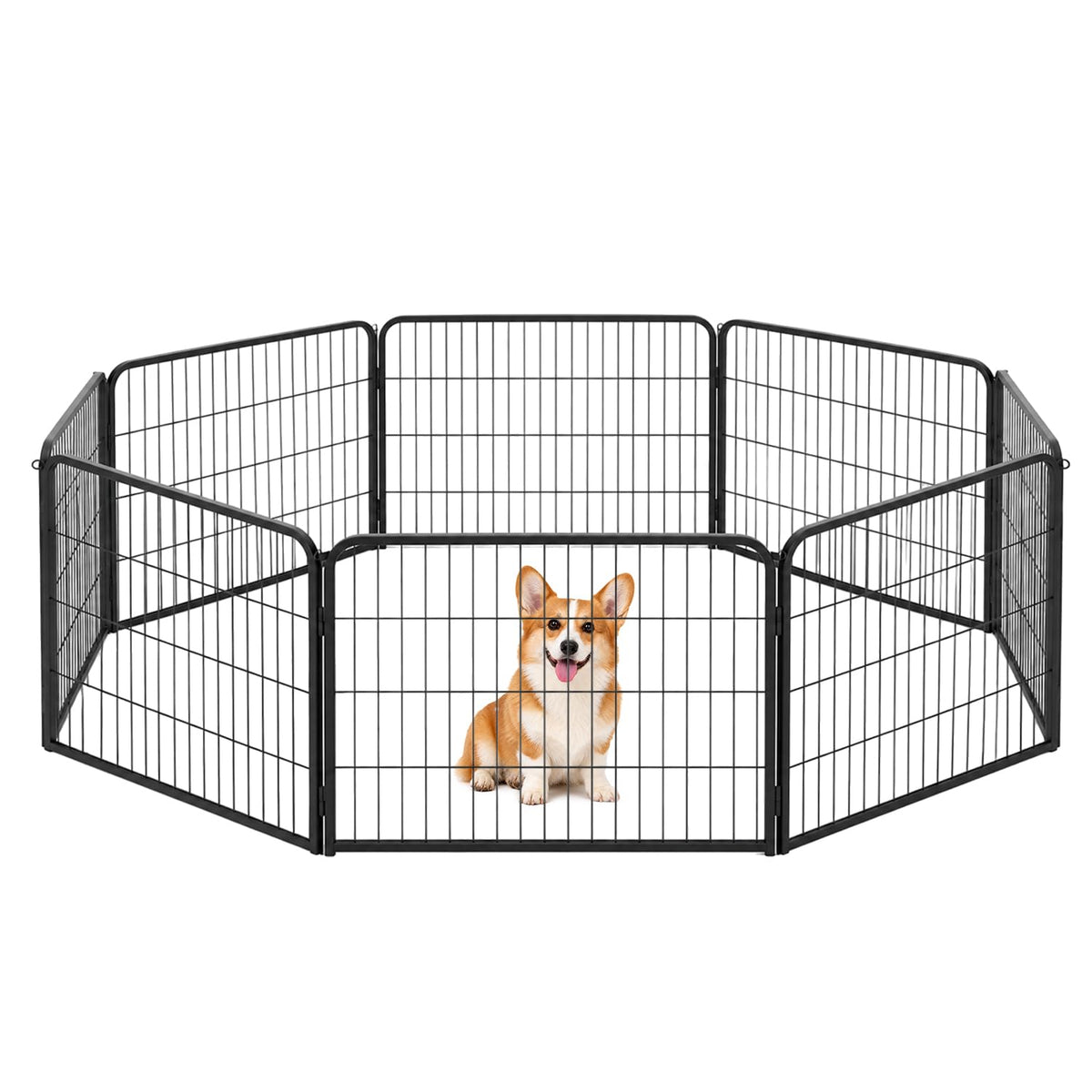 FDW Pet Playpen in 24 Inch, Black